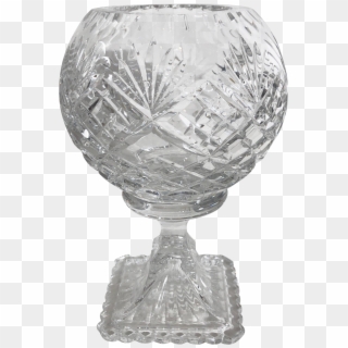 Vintage Cut Lead Crystal Rose Bowl On Stand On Chairish - Snifter, HD Png Download