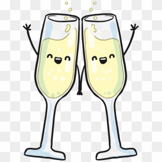 Vector Free Stock Glass Wine Hand In - Champagne Cartoon Png, Transparent Png