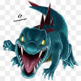 #158 Totodile Used Scary Face And Water Gun In The - Scary Totodile, HD Png Download