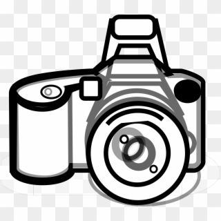 Dslr Camera Clipart Png - Camera Clipart Black And White, Transparent Png