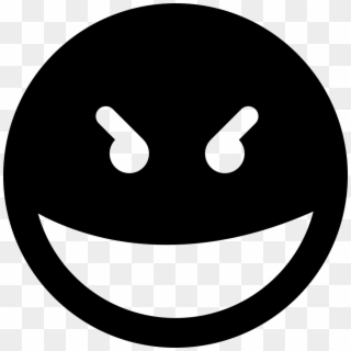 Free Stock Evil Square Emoticon Face Icon Free Download - Evil Smiley Face Png, Transparent Png