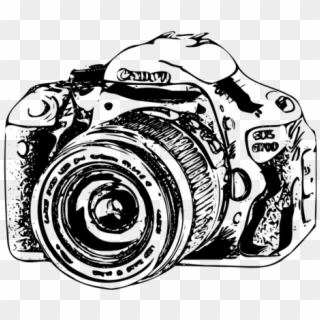All Photo Png Clipart - Black And White Camera Drawing, Transparent Png