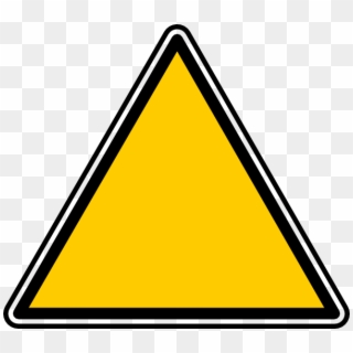 Blank Caution Sign Png - Blank Yellow Yield Sign, Transparent Png