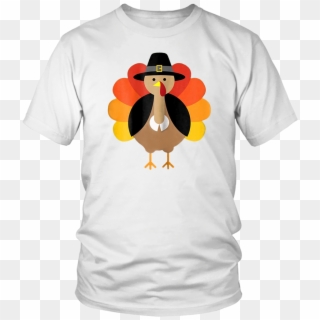 Funny Turkey Cartoon With Pretty Tail Wearing Pilgrim - Happy 50th Birthday T Shirt Png, Transparent Png