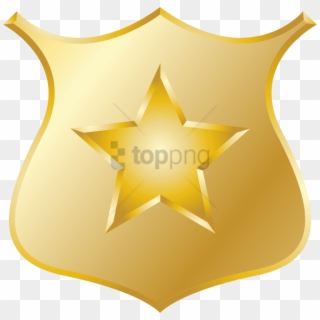 Badge Police Officer Sheriff Copyright - Police Badge Clipart Png, Transparent Png