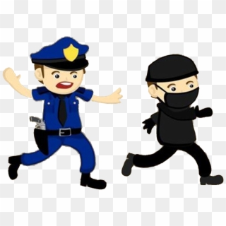 Svg Royalty Free Stock Police Officer Illustration - Police And Thief Png, Transparent Png