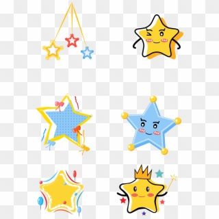 Pentagram Stars Cute Pointed Star Simple Png And Vector - Vector Graphics, Transparent Png