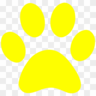 Yellow And Black Paw Print, HD Png Download