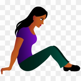 Sitting Woman Png - Woman Sitting Clipart, Transparent Png