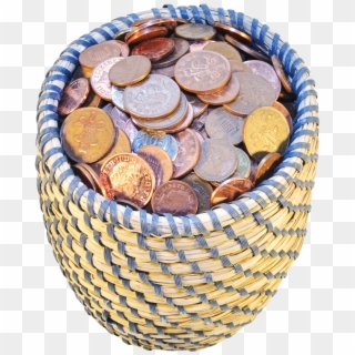 Coins In A Basket, HD Png Download