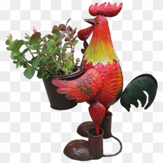 Rooster Planter Garden - Rooster, HD Png Download
