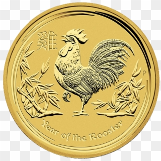 1gold Coin Australian Lunar Series Rooster 2017 1oz - 2017 Year Of The Rooster Gold Coin, HD Png Download
