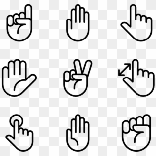 Hands And Gestures - Social Media Logos Png White, Transparent Png