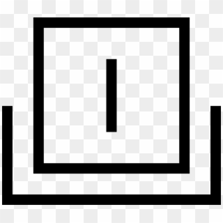 Square Interface Symbol With Vertical Line Inside On - Parallel, HD Png Download
