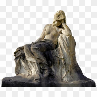 Statue, Cemetery, Stone, Old, Graveyard, Woman - Statue En Pierre Cimetière, HD Png Download