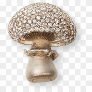 Mushroom Brooch With Sapphires - Shiitake, HD Png Download