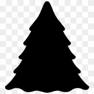Christmas Tree Silhouette Pine Light - Silhouette Fir Tree Clipart, HD Png Download