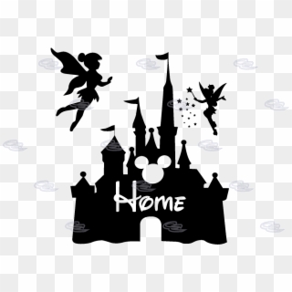 Home Cinderella Castle Cute Toddler Shirt - Disney Castle With Fireworks Silhouette, HD Png Download
