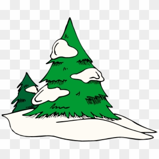 Pine Tree Clip Art Png - Trees With Snow Clip Art, Transparent Png