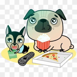 Pug Clipart Loyal Dog - Cartoon, HD Png Download