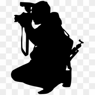 Camera Silhouette Png - Photographer Black And White Clipart, Transparent Png