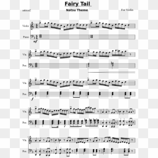 Fairy Tail Sheet Music 1 Of 4 Pages - Chopin Waltz In E Minor, HD Png Download