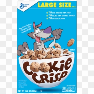 Cookie Crisp Chocolate Chip Cookie Flavored Cereal, - Cookie Crisp Cereal Box, HD Png Download