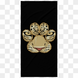 White Tiger Paw Face Funny Beach Towel For Men Women - Motif, HD Png Download