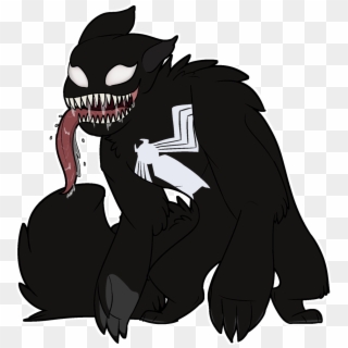 Venom But He Has Cat Ears And A Fluffy Tail He's A - Cartoon, HD Png Download