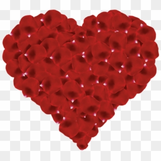 Free Png Rose Petals Heart Transparent Png - Heart, Png Download