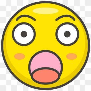 Astonished Face Emoji - Emoji Heran Png, Transparent Png