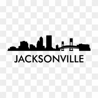 Jacksonville Skyline Black And White, HD Png Download