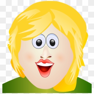 Portrait Clip Art At Clipart Library - Blonde Ugly Girl Cartoon, HD Png Download