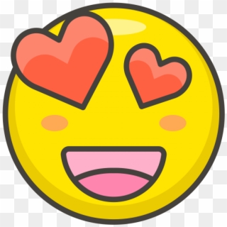 Smiling Face With Heart Eyes Emoji - 表情 喜歡, HD Png Download