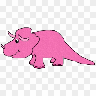 Triceratops - Pink Dinosaurs Clip Art, HD Png Download