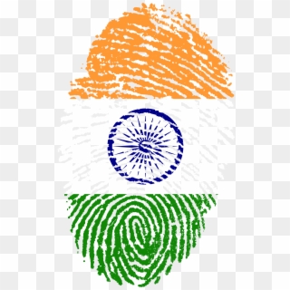 India Flag Fingerprint Country 652857 - Indian Flag Fingerprint, HD Png Download