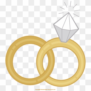 Wedding Rings Clipart - Transparent Wedding Ring Clipart, HD Png Download