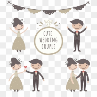 Wedding Couple Marriage Drawing Bridegroom - Wedding Drawing Clipart Png, Transparent Png