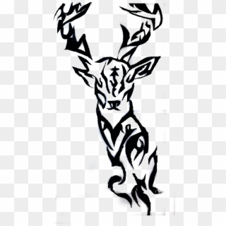 670 X 1191 8 - Deer Tribal Tattoo Png, Transparent Png