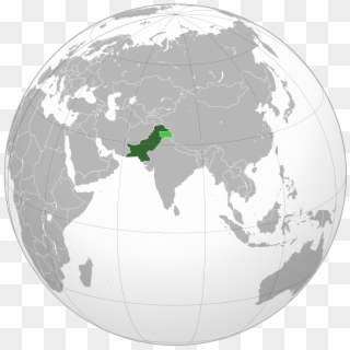 Pakistan Map On Globe, HD Png Download