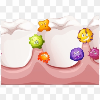Teeth Clipart Bacteria - Bacteria On The Teeth, HD Png Download