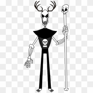 Larry Bones Deer Head Skeleton Sorcerer - Cartoon, HD Png Download