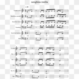 Saraghina Rumba Sheet Music For Trumpet, Alto Saxophone, - Awaken Jojo Sheet Music, HD Png Download