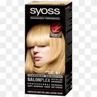 Syoss Com Color Salonplex 9 1 Ultra Light Blonde - Syoss, HD Png Download