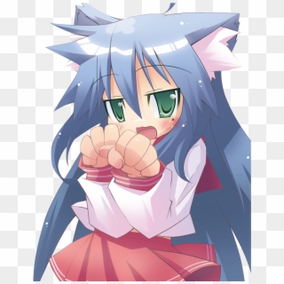Original - Chica Gato Anime Pelo Azul, HD Png Download