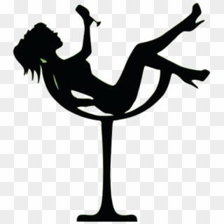 #wineglass #wine #silhouette #bar - Fille Dans Un Verre, HD Png ...