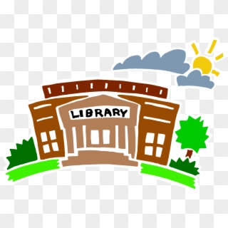 Library Building Clipart Library Buildings Clipart - School Library, HD Png Download