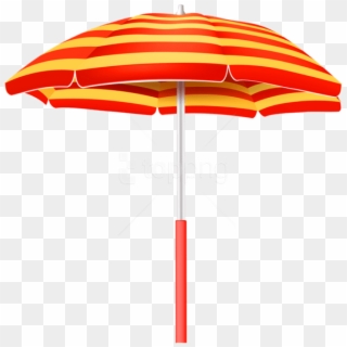Free Png Download Striped Beach Umbrella Clipart Png - Red And Yellow Striped Umbrella, Transparent Png