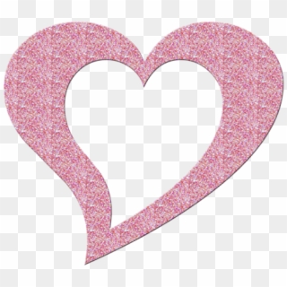 Glitter Heart 1 - Pink Glitter Heart Png, Transparent Png