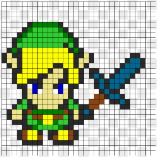 Zelda Perler Bead Pattern 7495 - Legend Of Zelda Minish Cap Link Sprite, HD Png Download